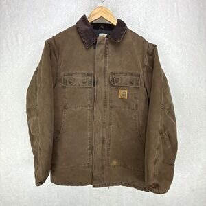 Carhartt Arctic Jacket Nylon Quilt Lined Mens Medium Tall C26 CHT Chestnut Brown